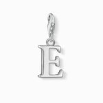Load image into Gallery viewer, Silver Initial E Charm