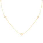 Load image into Gallery viewer, 9ct Gold Mother of Pearl Petal Necklace