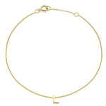 Load image into Gallery viewer, 9ct Gold Mini Initial L Bracelet