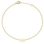 Load image into Gallery viewer, 9ct Gold Mini Initial M Bracelet