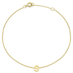 Load image into Gallery viewer, 9ct Gold Mini Initial S Bracelet