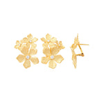 Load image into Gallery viewer, Gold Plated Blossom Trio Flower Earrings