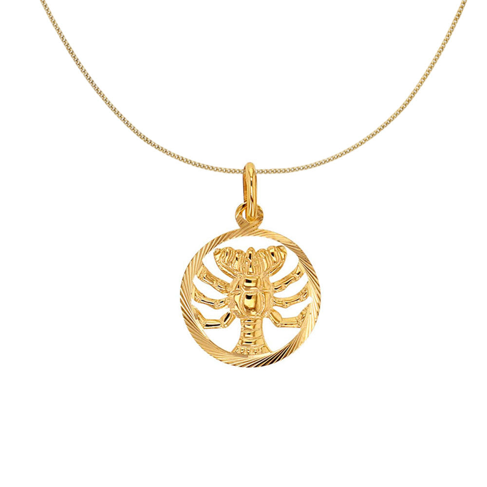 9ct Gold Cancer Zodiac Necklace