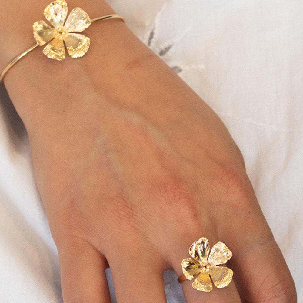 Gold Plated Blossom Ring