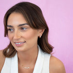 Load image into Gallery viewer, Gold Plated Clara Double CZ Huggie Earrings