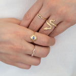 Load image into Gallery viewer, Gold Plated Cleo Starburst Evil Eye Ring