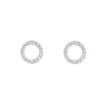 Load image into Gallery viewer, 9ct Gold Diamond Open Circle Studs
