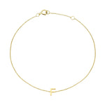 Load image into Gallery viewer, 9ct Gold Mini Initial F Bracelet