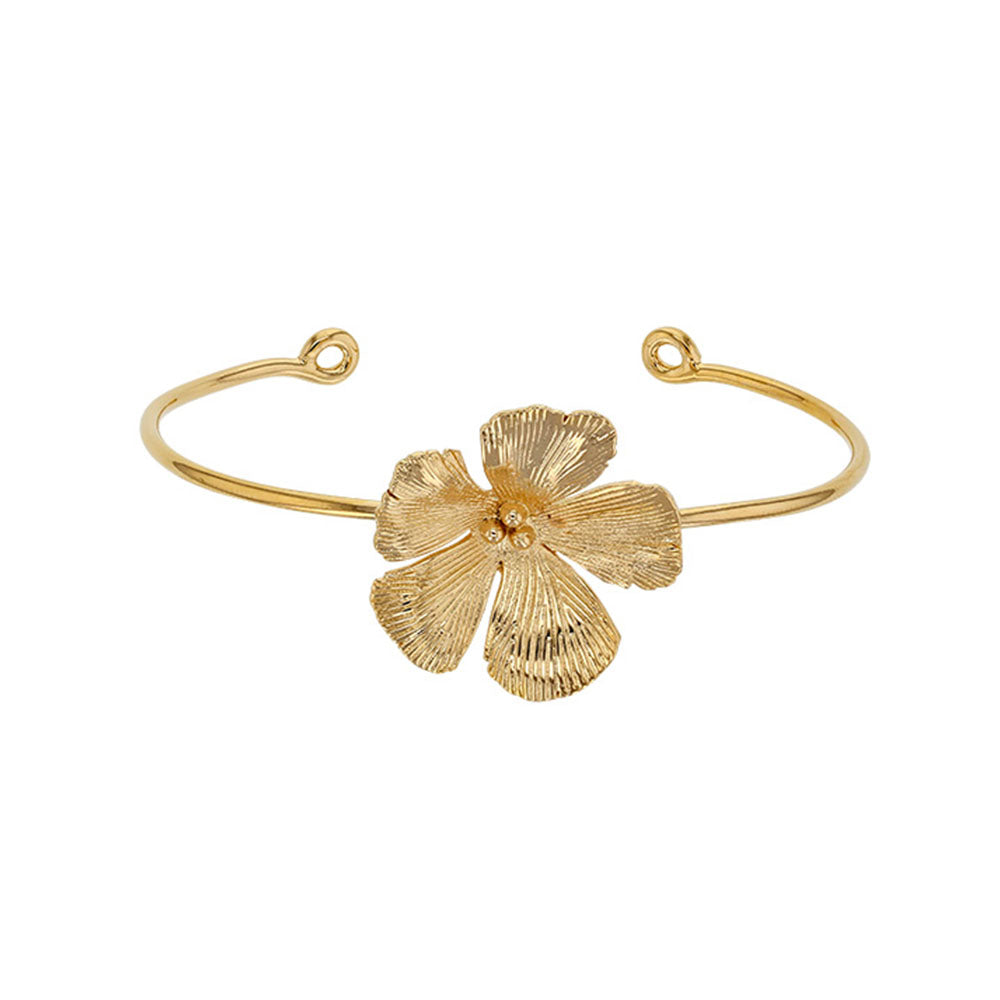 Gold Plated Blossom Bangle Bracelet