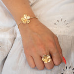 Load image into Gallery viewer, Gold Plated Blossom Ring