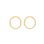 Load image into Gallery viewer, 9ct Gold 8mm Twist Endless Huggie Hoop Earrings