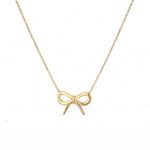 Load image into Gallery viewer, 9ct Gold Bow Pendant Necklace