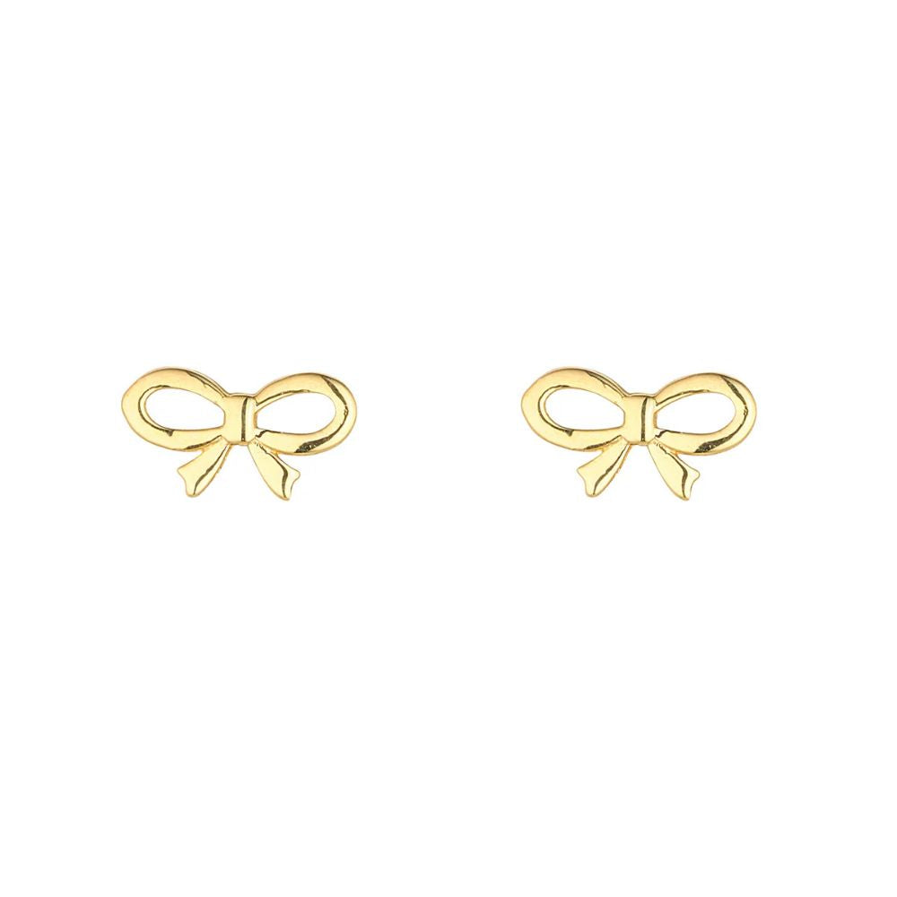 9ct Gold Bow Stud Earrings