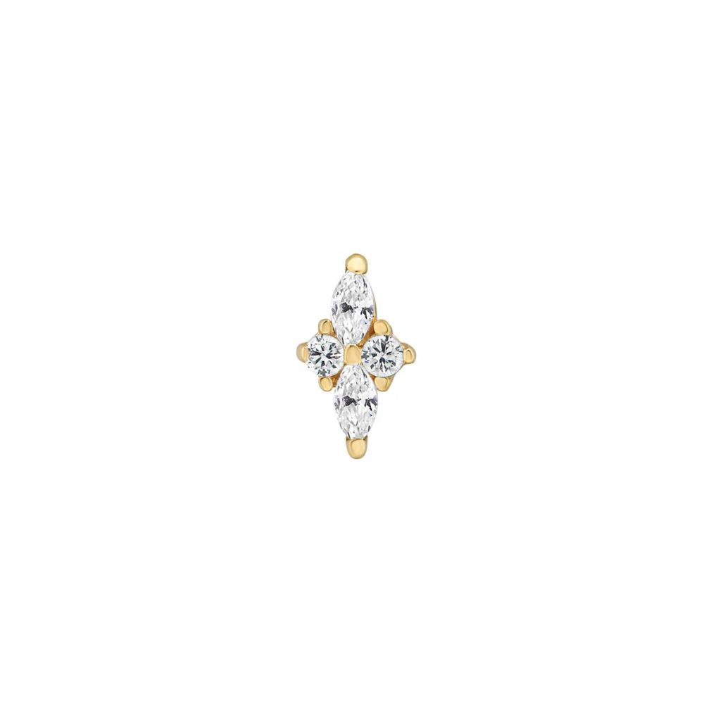 9ct Gold Diamond Shape Cartilage Earring