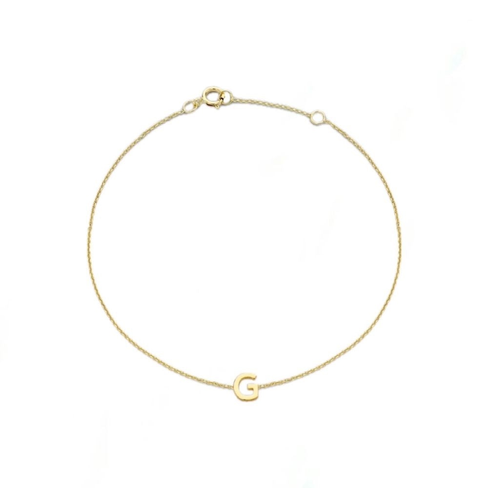 9ct Gold Mini Initial G Bracelet