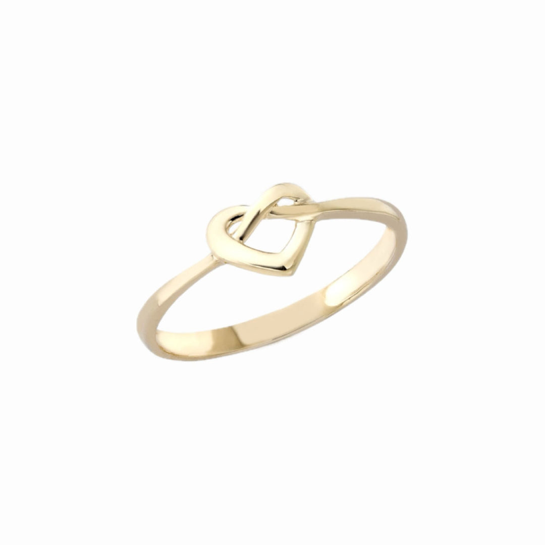 9ct Gold Heart Infinity Knot Ring