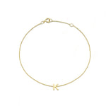 Load image into Gallery viewer, 9ct Gold Mini Initial K Bracelet