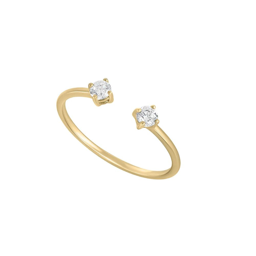 9ct Gold Open Juliet CZ Ring