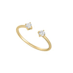 Load image into Gallery viewer, 9ct Gold Open Juliet CZ Ring