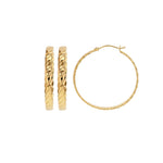 Load image into Gallery viewer, Gold Plated Clara 40mm Twist Hoop Earrings
