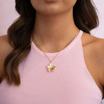 Load image into Gallery viewer, Gold Plated Blossom Pendant Necklace