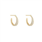 Load image into Gallery viewer, Gold Plated CZ Wrap Hoop Earrings