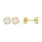 Load image into Gallery viewer, Gold Plated Clara CZ Classic Stud Earrings