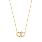 Load image into Gallery viewer, Gold Plated Interlocking Heart Necklace