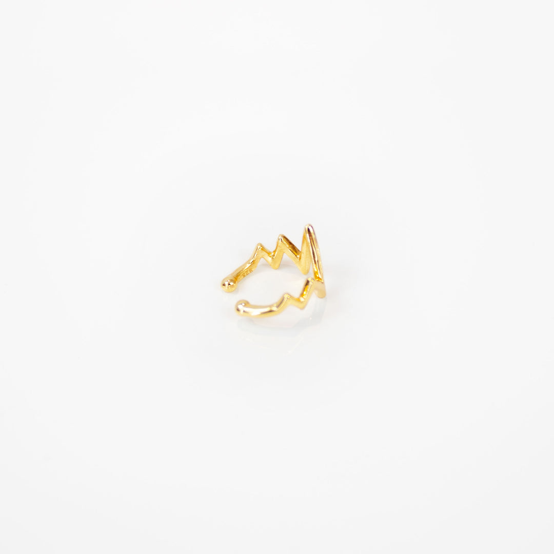 Gold Plated Lightning Ear Cuff
