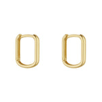Load image into Gallery viewer, 9ct Gold Oval Huggie Hoop Earrings
