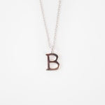 Load image into Gallery viewer, Silver B Initial Necklace