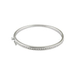 Load image into Gallery viewer, Silver CZ Channel Set Baby Bangle
