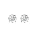 Load image into Gallery viewer, Silver CZ Claw Set Solitaire Earrings