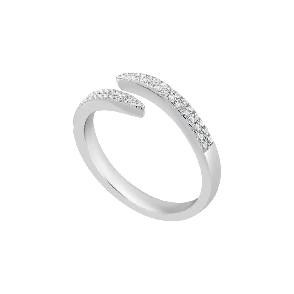 Silver CZ Open Wrap Ring