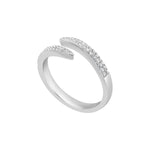 Load image into Gallery viewer, Silver CZ Open Wrap Ring