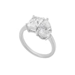 Load image into Gallery viewer, Silver Double CZ Ring