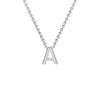 Load image into Gallery viewer, Silver Mini Initial A Necklace