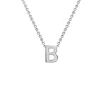 Load image into Gallery viewer, Silver Mini Initial B Necklace