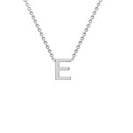 Load image into Gallery viewer, Silver Mini Initial E Necklace