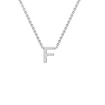 Load image into Gallery viewer, Silver Mini Initial F Necklace