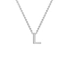 Load image into Gallery viewer, Silver Mini Initial L Necklace