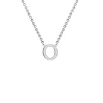 Load image into Gallery viewer, Silver Mini Initial O Necklace