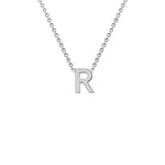 Load image into Gallery viewer, Silver Mini Initial R Necklace