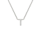 Load image into Gallery viewer, Silver Mini Initial T Necklace