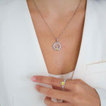 Load image into Gallery viewer, Silver Claddagh November Birthstone Necklace