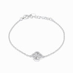 Load image into Gallery viewer, Silver CZ Petal Bracelet