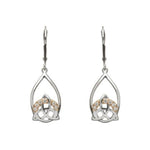 Load image into Gallery viewer, Silver & Rose Gold Trinity Knot Drop Earrings