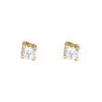 Load image into Gallery viewer, 9ct Gold 2mm Claw Set Stud Earrings