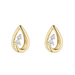 Load image into Gallery viewer, 9ct Gold Diamond Teardrop Stud Earrings
