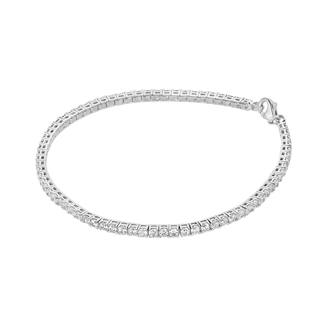 9ct White Gold CZ Tennis Bracelet